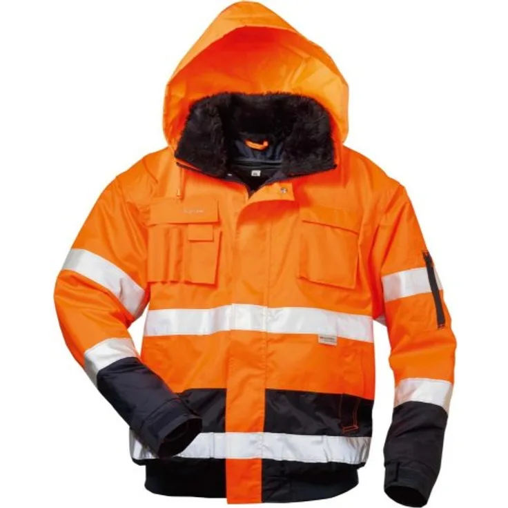Warnjacke Volker, Gr. L, orange-marine