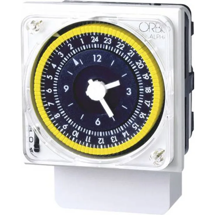 ORBIS Zeitschalttechnik Zeitschaltuhr für Hutschiene Betriebsspannung: 230 V-AC ALPHA QRD 1 Wechsler 16A 250 V-AC Tagesprogramm