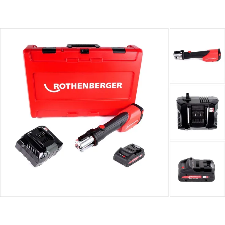 Rothenberger ROMAX 4000 Akku Pressmaschine 18V + 1x Akku 4,0Ah + Ladegerät + Koffer