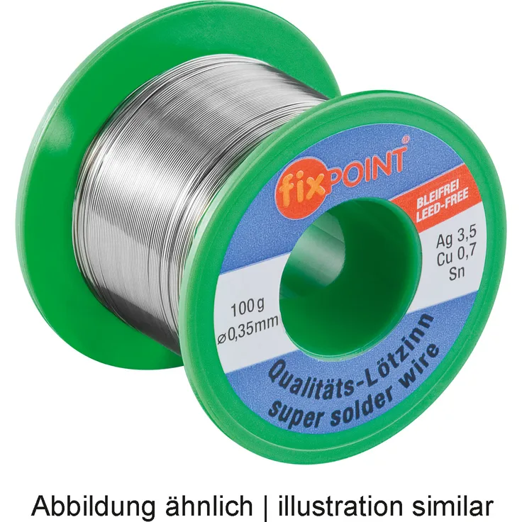 Ltzinn 0,8 mm 250 g Rolle 51129 Material :L-Sn - Ag 3,5% - Cu 0,7% LZ 0.8 250g fixpoint - lead free