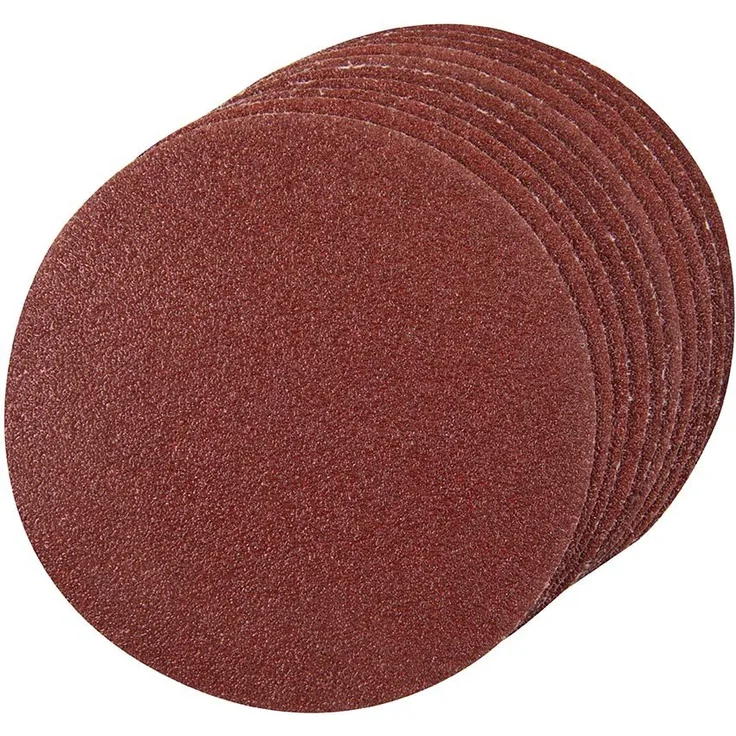 Silverline 689244 Klettschleifscheiben, 125 mm, 10-tlg. Satz 4 x 60er, 2 x 80er, 120er, 240er-Körnung