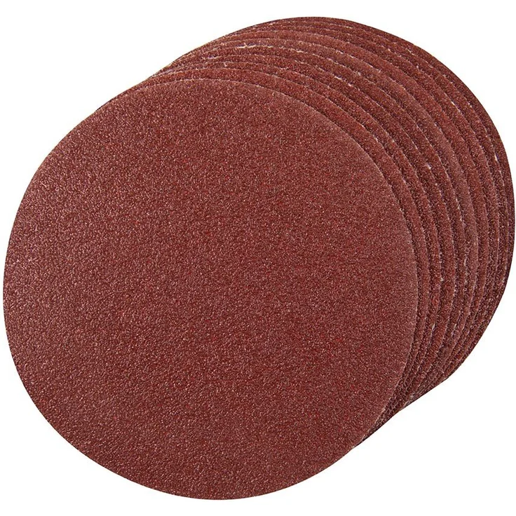 Silverline 689244 Klettschleifscheiben, 125 mm, 10-tlg. Satz 4 x 60er, 2 x 80er, 120er, 240er-Körnung