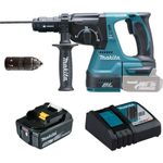 Makita Akku-Kombihammer DHR243 18V inklusive Akku 5,0 Ah BL1850B inklusive Ladegerät DC18RC