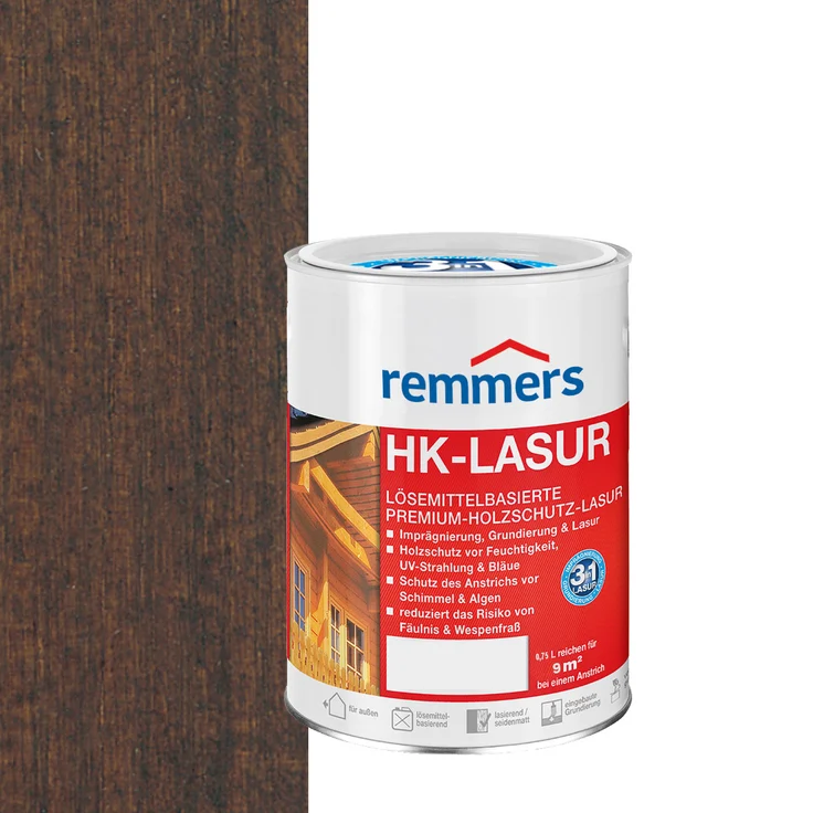Remmers - Remmers HK-Lasur 0,75 L Eimer Palisander - braun – Bild 1