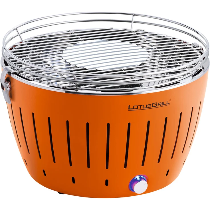 LotusGrill G340 Holzkohlegrill rauchfrei, mandarinorange, Ø 32 cm – Bild 2