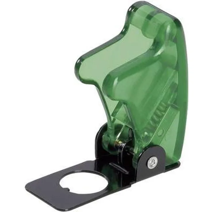 TRU COMPONENTS Sicherheitsabdeckung Grün (transparent, TC-R17-10B) TC-R17-10B GREEN 1 St. (1587852)