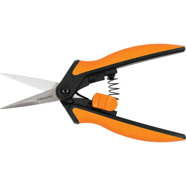 Fiskars 99216935J Softouch Micro-Tip Astschere orange - schwarz