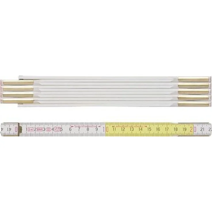 BMI 984914200-WG Holzgliedermaßstab aus Buchenholz, Gliederstärke 3,3 mm, Weißgelb
