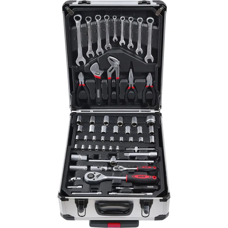 Kreator Werkzeugtrolley Set Werkzeugkoffer Aluminium 253 Teile abschließbar