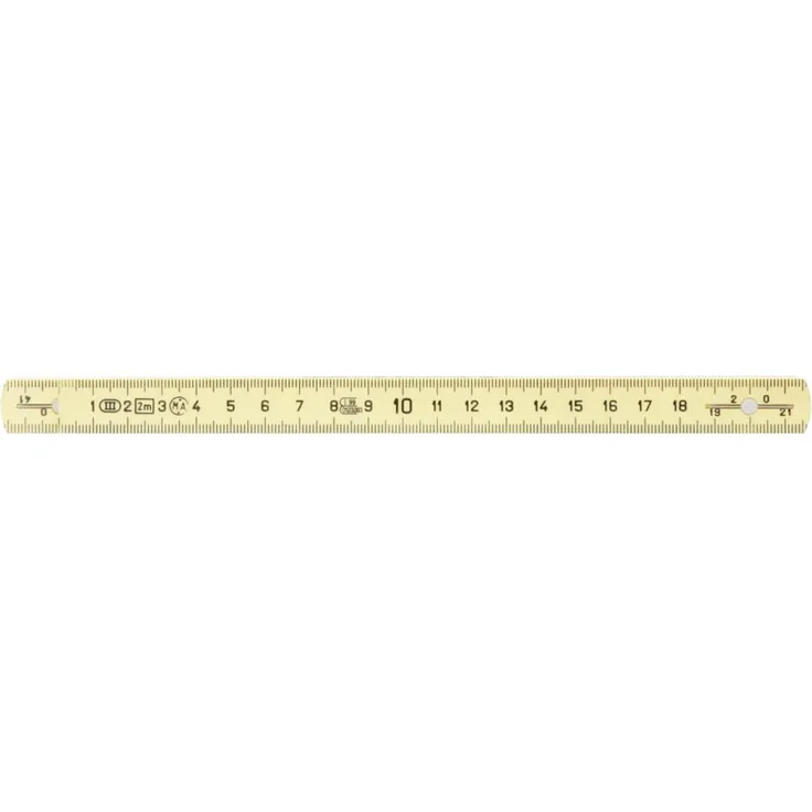 KS Tools 300.0061 Kunststoff-Gliedermaßstab, gelb, 2m
