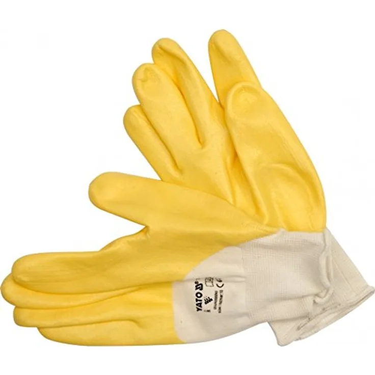 WORKING GLOVES RUBBER COATED YELLOW 9