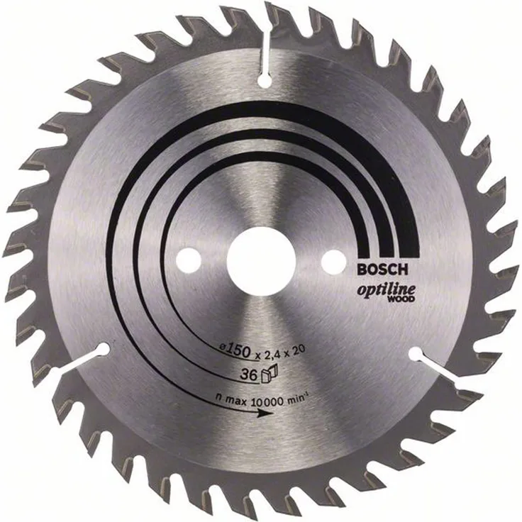 Bosch Professional Kreissägeblatt Optiline Wood (für Holz, 150 x 20 x 2,4 mm, 36 Zähne, Zubehör Kreissäge)