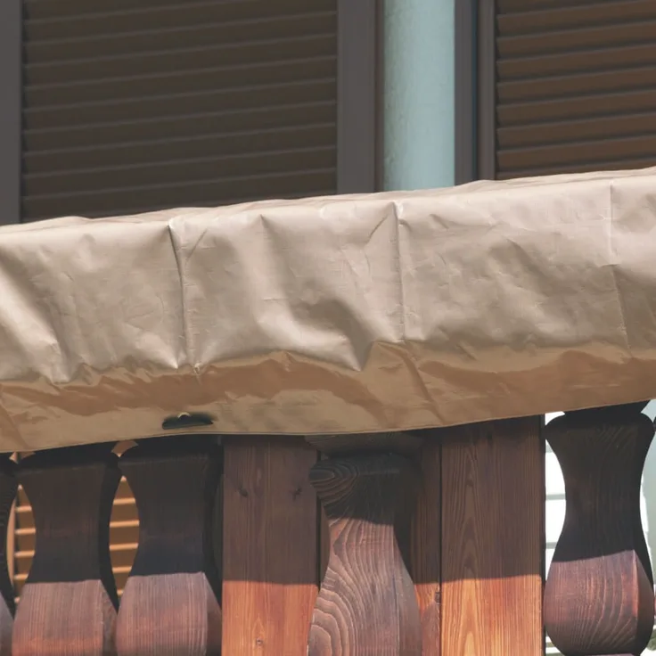 Windhager Abdeckplane Balkon-Abdeckung Schutzplane für den Balkon, 0,8 x 5 m, 210 g-m2, braun, 07047