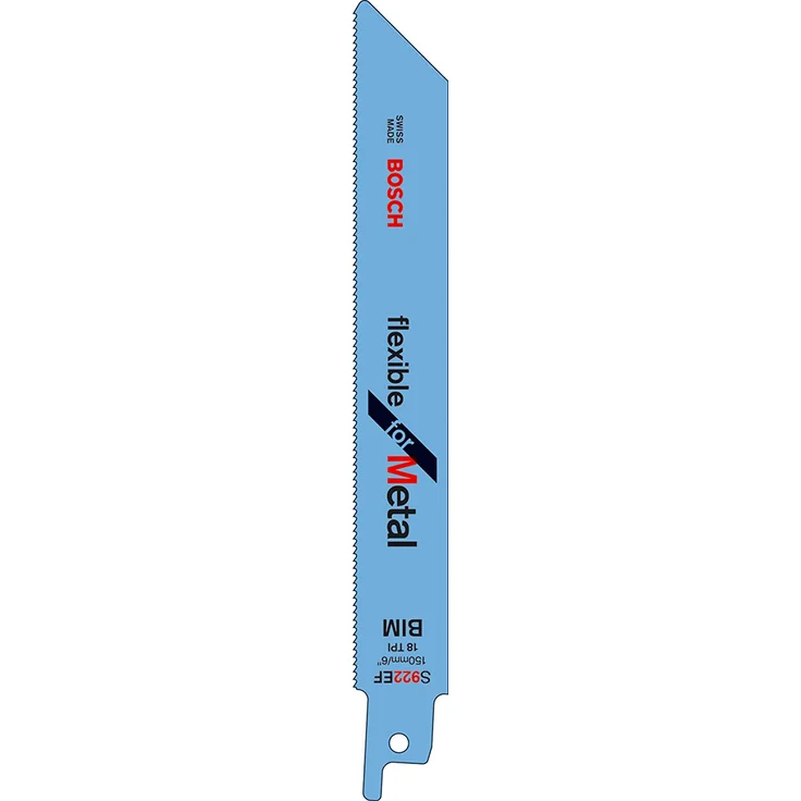 Bosch Professional 100 Stück Säbelsägeblatt S 922 EF Flexible for Metal (für Metall, 150 x 19 x 0,9 mm, Zubehör Säbelsäge) – Bild 1