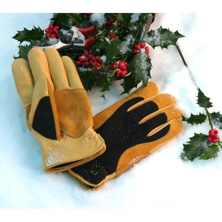 WAGNER Gold Leaf Gloves - Winter Touch - Herren - Gartenhandschuhe der Extraklasse, Hirschleder-Thermo Thinsulate, Ski-Dri-Membran-HTC Auszeichnung - 25304000