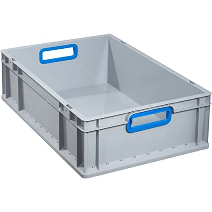 Allit 456765 EuroBox 617'' 600 x 400 x 170 mm offene Griffe in grau-blau