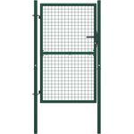 vidaXL Zauntor Stahl 100x200 cm grün