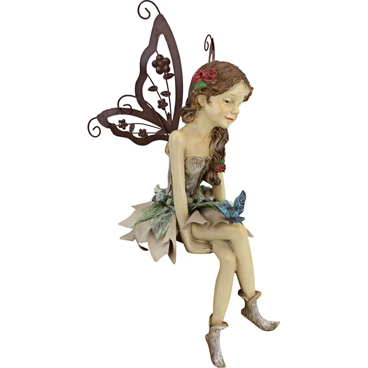 Design Toscano Fannie, die Fee, Sitzende Feenfigur
