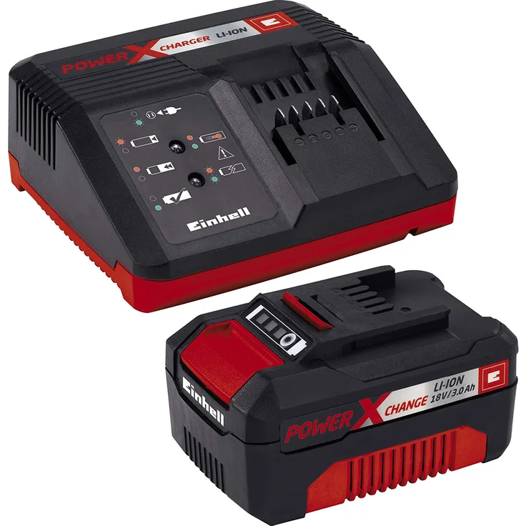 Einhell Akku-Kettensäge GE-LC 18 Li Kit Power X-Change - Li-Ion, 18V, 25 cm Schwertlänge, Rückschlagschutz, Kettenfangbolzen, inkl. 3,0 Ah-Akku und Schnellladegerät – Bild 5