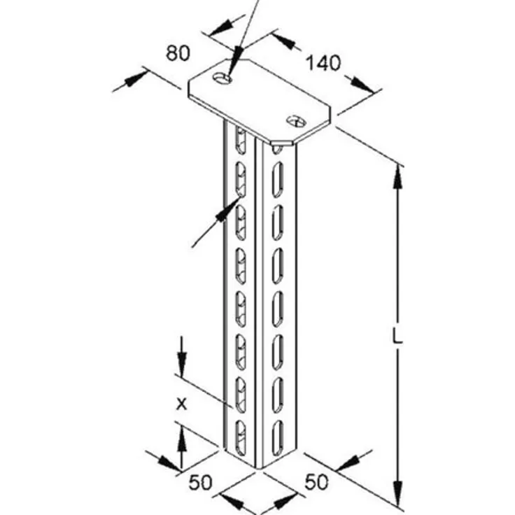 Niedax Hängestiele HU 5050-1200
