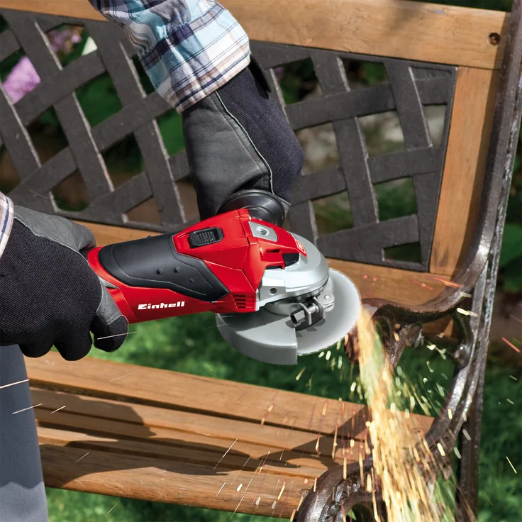 Einhell Winkelschleifer TE-AG 125-750 Kit (750 W, Scheiben-Ã˜ 125 mm, Schlüssel im Zusatzhandgriff, inkl. Dia-Trennscheibe, Scheibenschutz, im Koffer) – Bild 15