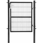 Gartentür Gartentor Zauntür Hoftür Gartenpforte Gartenzaun 120 cm anthrazit