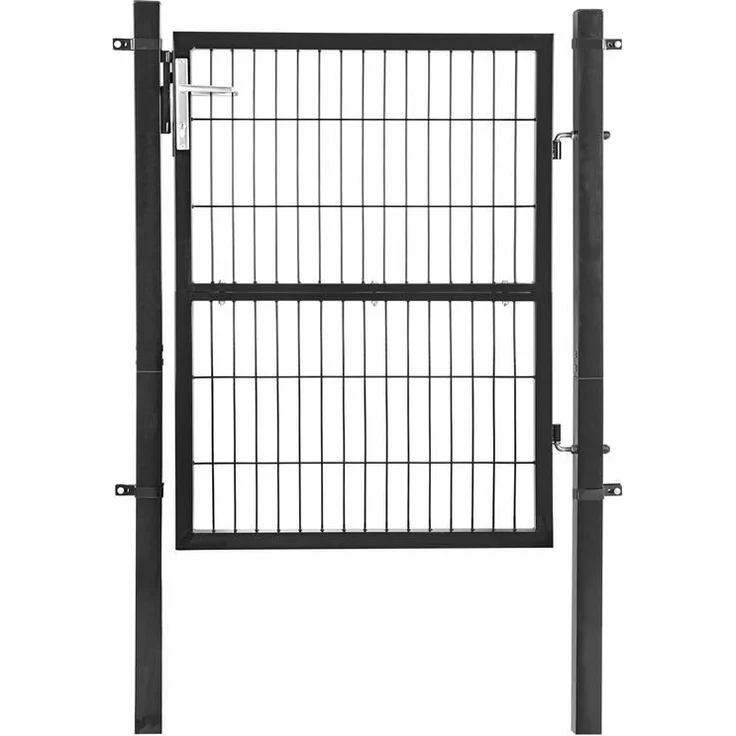 Gartentür Gartentor Zauntür Hoftür Gartenpforte Gartenzaun 120 cm anthrazit