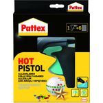 Pattex Hot Pistol Heißklebepistole - Klebepistole mit mechanischem Vorschub und hitzeisolierter Düse - Set mit Pattex Heißklebepistole + 6 Klebesticks, Ø 11 mm