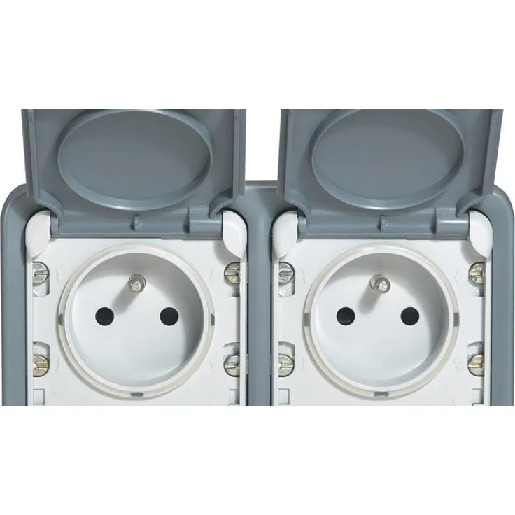 Legrand 069672 69672 Frap GEH. 2fach Gr Horizont, Grau