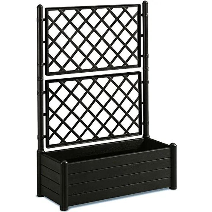 HERSTERA 10014400 Pflanzgefäss con Rankgitter, Dunkelbraun, 100 x 43 x 142 cm