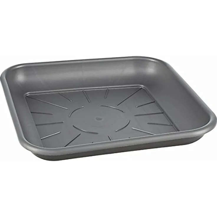 Elho Blumenkübel-Untersetzer Kunststoff, eckig, anthrazit