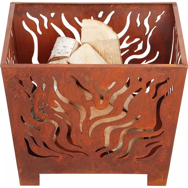 Esschert Design Feuerkorb quadratisch Rost S FF161