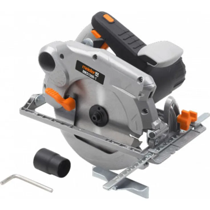 Meister Handkreissäge 1500 W, MKS1500-1 - Holz-Sägeblatt  190 mm - Laser-Markierhilfe - Gehrungsschnitte - Bis zu 65 mm Schnittiefe - Inkl. Parallelanschlag & Staubsaugeradapter - Kreissäge - 5453700