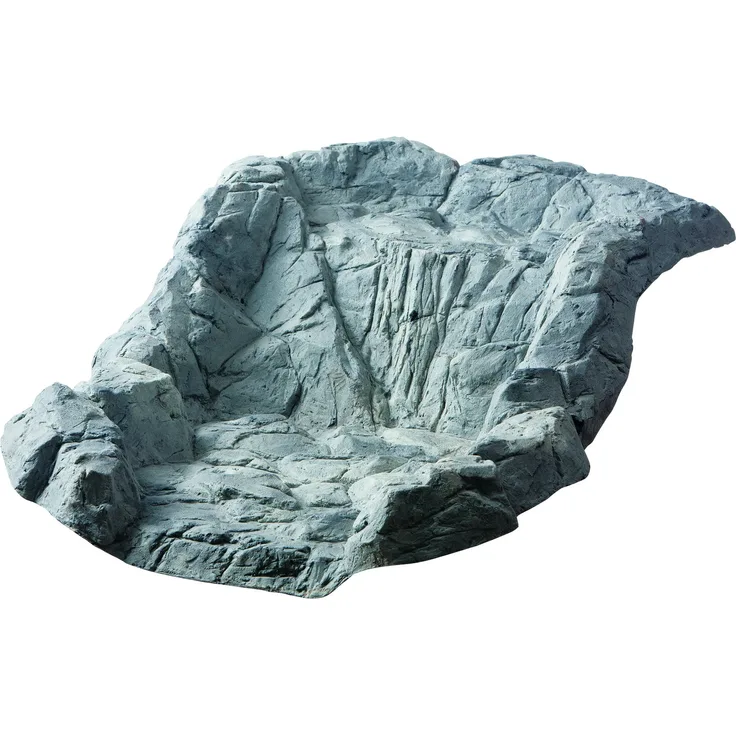 Heissner 80 x 58 x 31 cm Wasserfall Wasser natürlich Shell Stein grau