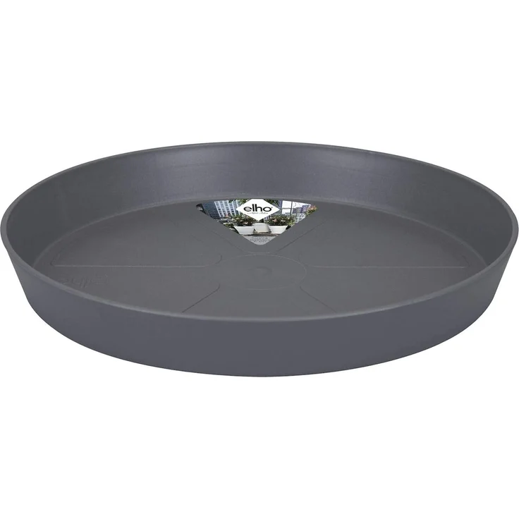 Elho loft urban untersetzer, rund, 34 cm, anthrazit, 34.5 x 34.5 x 4.59 cm – Bild 1