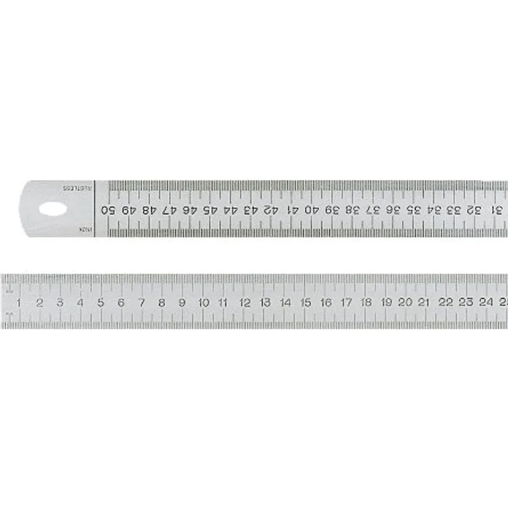 Metrica Massstab Rostfrei 1000 x 30 x 1 mm-Zoll, silber, 25143