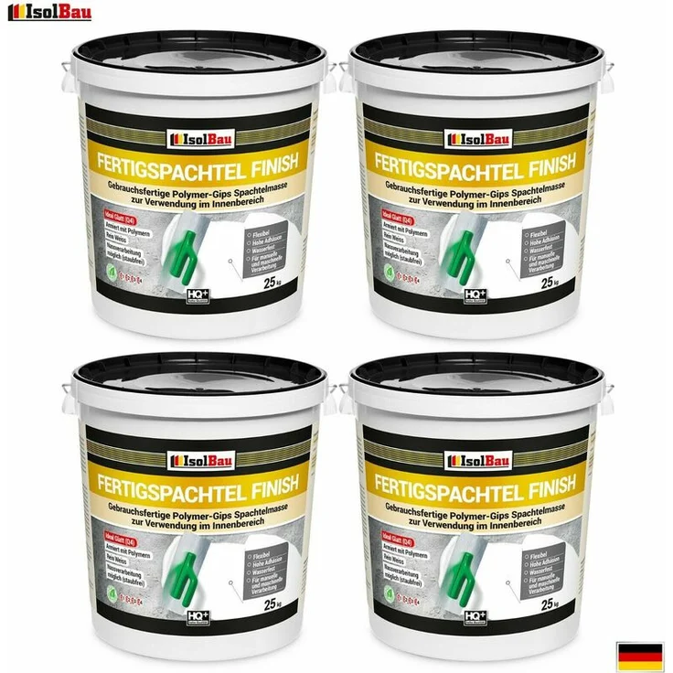Spachtel masse 100 kg Fertigspachtel Finish Q1-Q4 Glätt Flächen Spachtelmasse – Bild 1