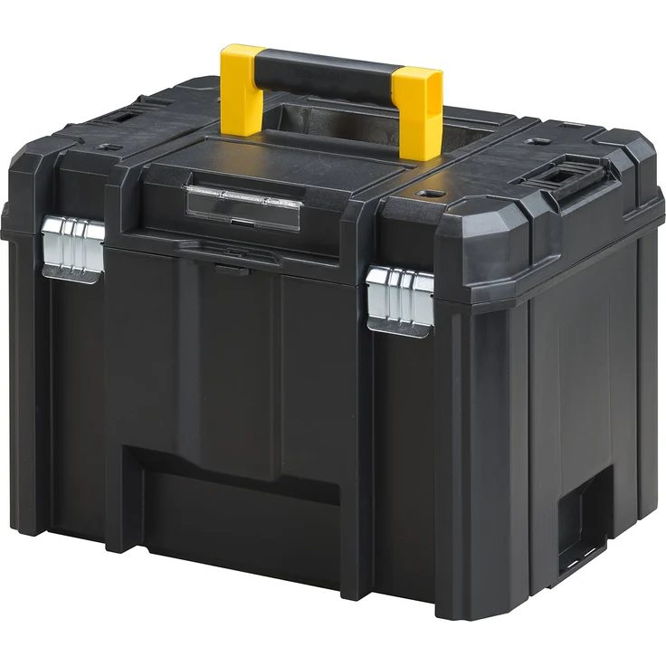 Stanley FMST1-71971 FatMax Pro-Stack tiefe Werkzeugbox (23L Fassungsvermögen, mit Metallschließen und herausnehmbarer Trage, zum Verstauen großer Maschinen, stapelbar – Bild 1