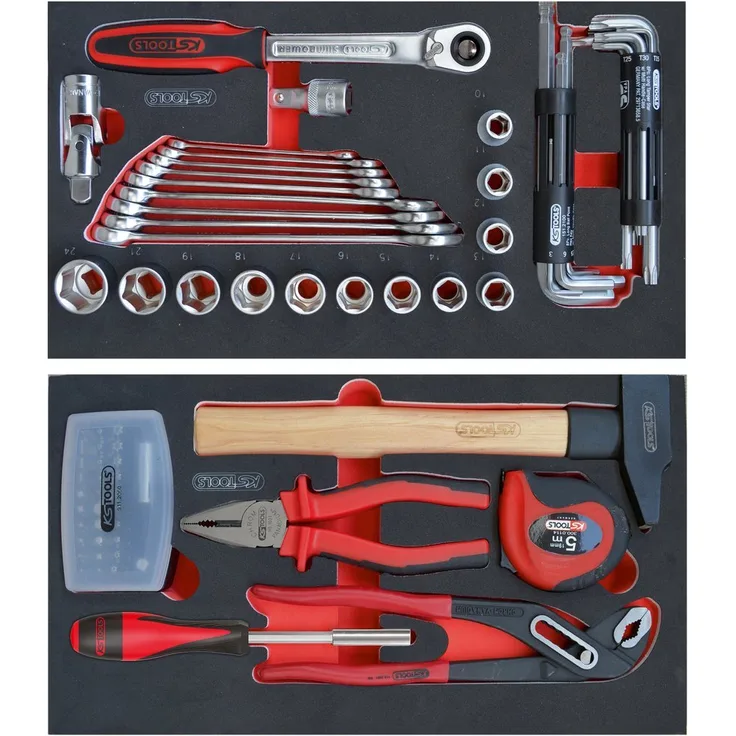KS Tools 800.0077 Material von 77 Werkzeuge für Werkstattwagen Mobile 850.0340ssp