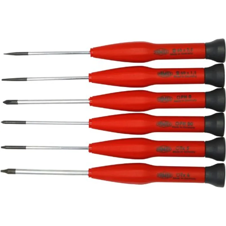 Famex Werkzeug 7744-6 Elektronik Feinmechanik Schraubendreher Satz 6-teilig, für Torx Kreuzschlitz