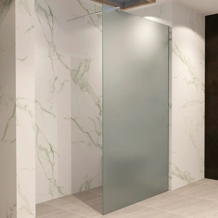 Walk In Dusche Duschwand Duschabtrennung Frosted Edelstahl 140x200cm 10mm WF740