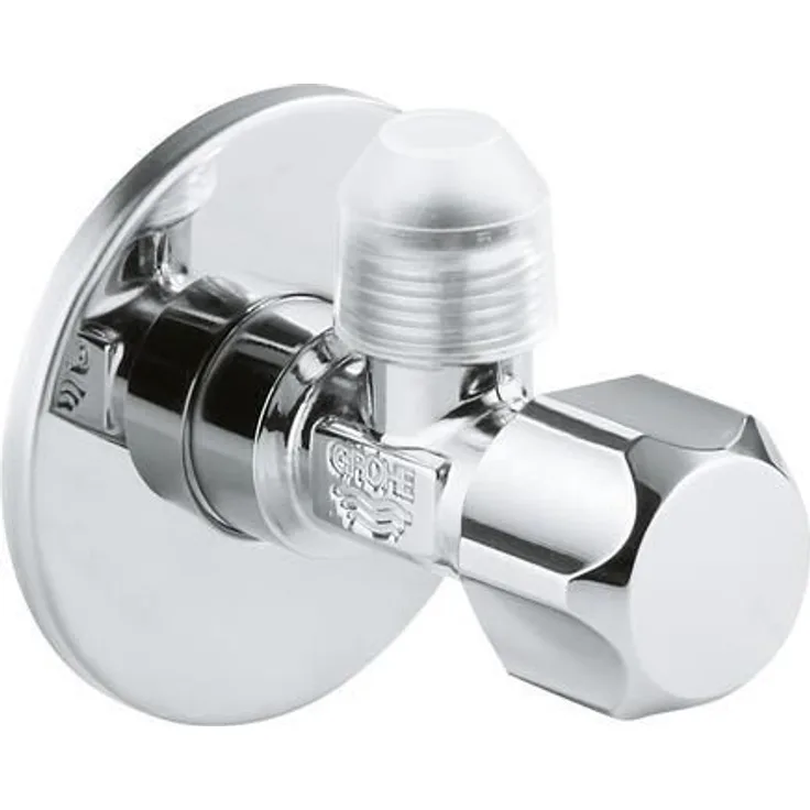 GROHE Eckventil 22023 1/2x3/8 Quetsch- Verschraubung 10mm Rosette 10 Stk. chrom Bewässerungszubehör