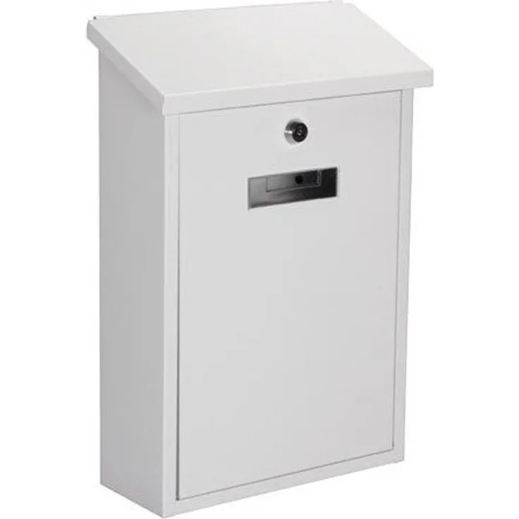 TOOLLAND - BG10001 Briefkasten, Rio, 40 cm Höhe x 27 cm Breite x 11 cm Länge, Weiß 175631