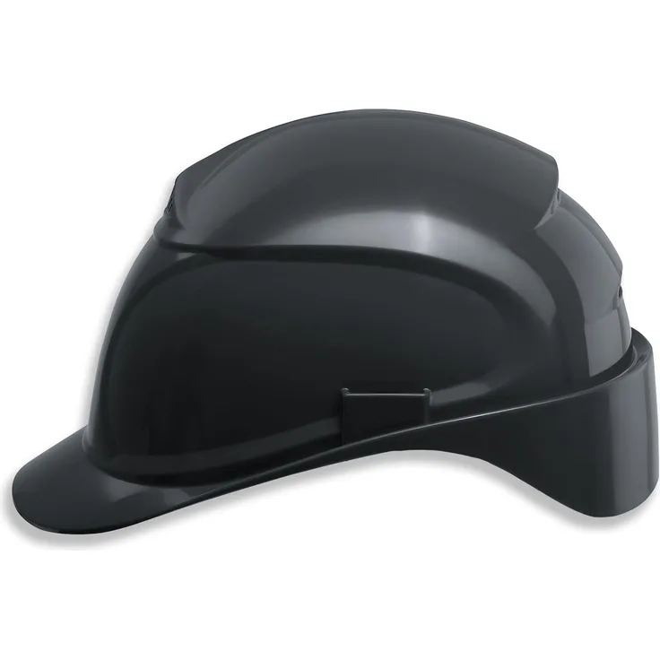 Uvex Airwing B Schutzhelm - Belüfteter Arbeitshelm für die Baustelle - Schwarz Schwarz