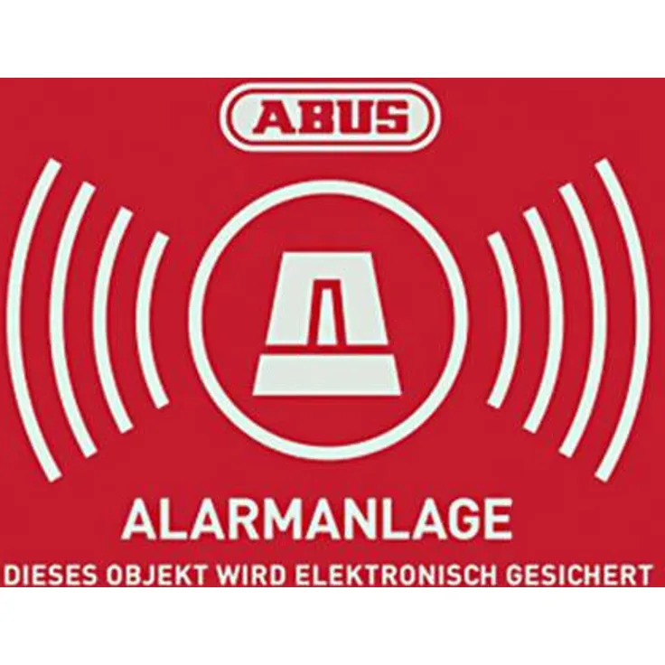 ABUS AU1423 Warnaufkleber Alarmanlage Sprachen Deutsch B x H 74mm x 52.5mm