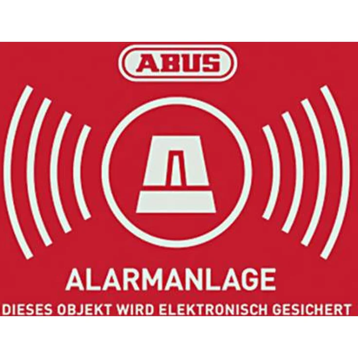 ABUS AU1423 Warnaufkleber Alarmanlage Sprachen Deutsch B x H 74mm x 52.5mm