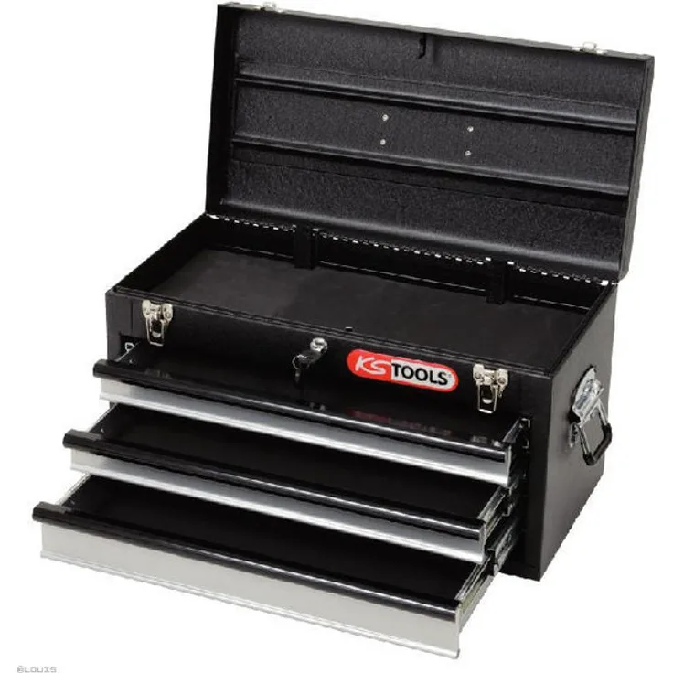 KS Tools 801.0003 Werkzeugtruhe mit 3 Schubladen-schwarz, L508xH255xB303mm