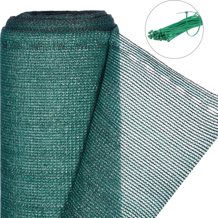 Relaxdays Zaunblende, Sichtschutz für Zaun & Balkongeländer, HDPE Gewebe, UV-stabilisiert, wetterfest, 1,2 x 6 m, grün – Bild 1