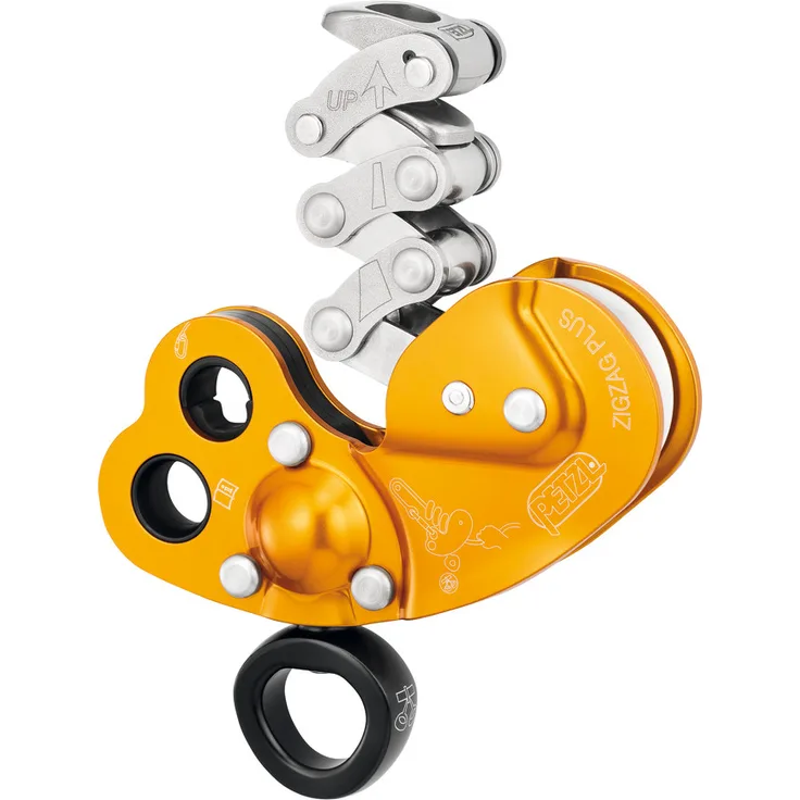 Petzl Abseilgerät Prusikrolle ZIGZAG Plus Abseilrolle Sicherungsgerät