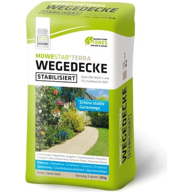 MOWESTAB TERRA Wegedecke Crema-Sand 0-8 mm 25 kg